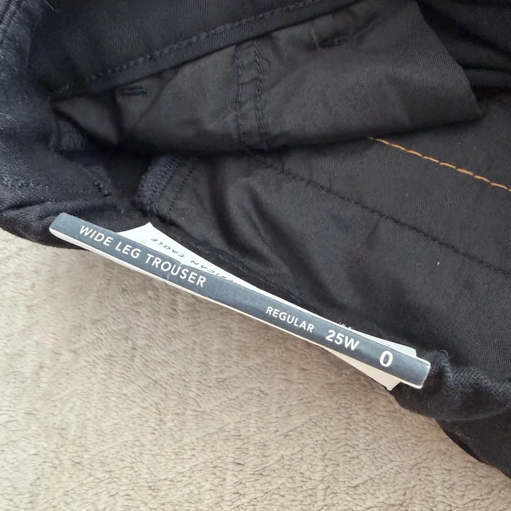 American Eagle Outfitters Black Wide-Leg Dress Pants - Picture 4 of 8